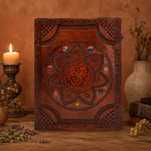 Didžiulė kapų knyga - Charkra Stones, Dragon Mandala, 100 puslapių - 25x34cm
