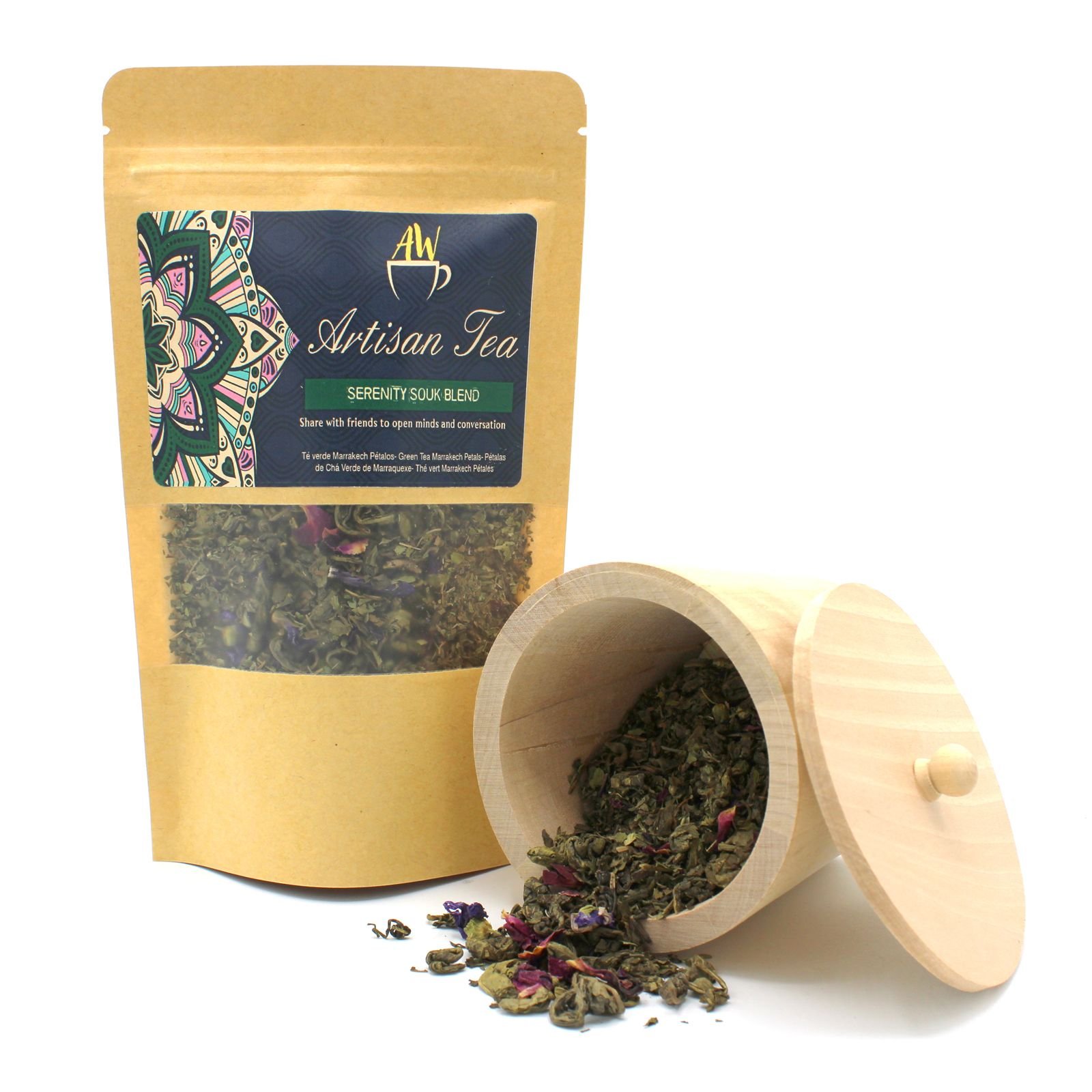 Arbatos mišinys „Serenity Souk Blend“ – 50 g gaivaus žolelių ir rožių ritualo