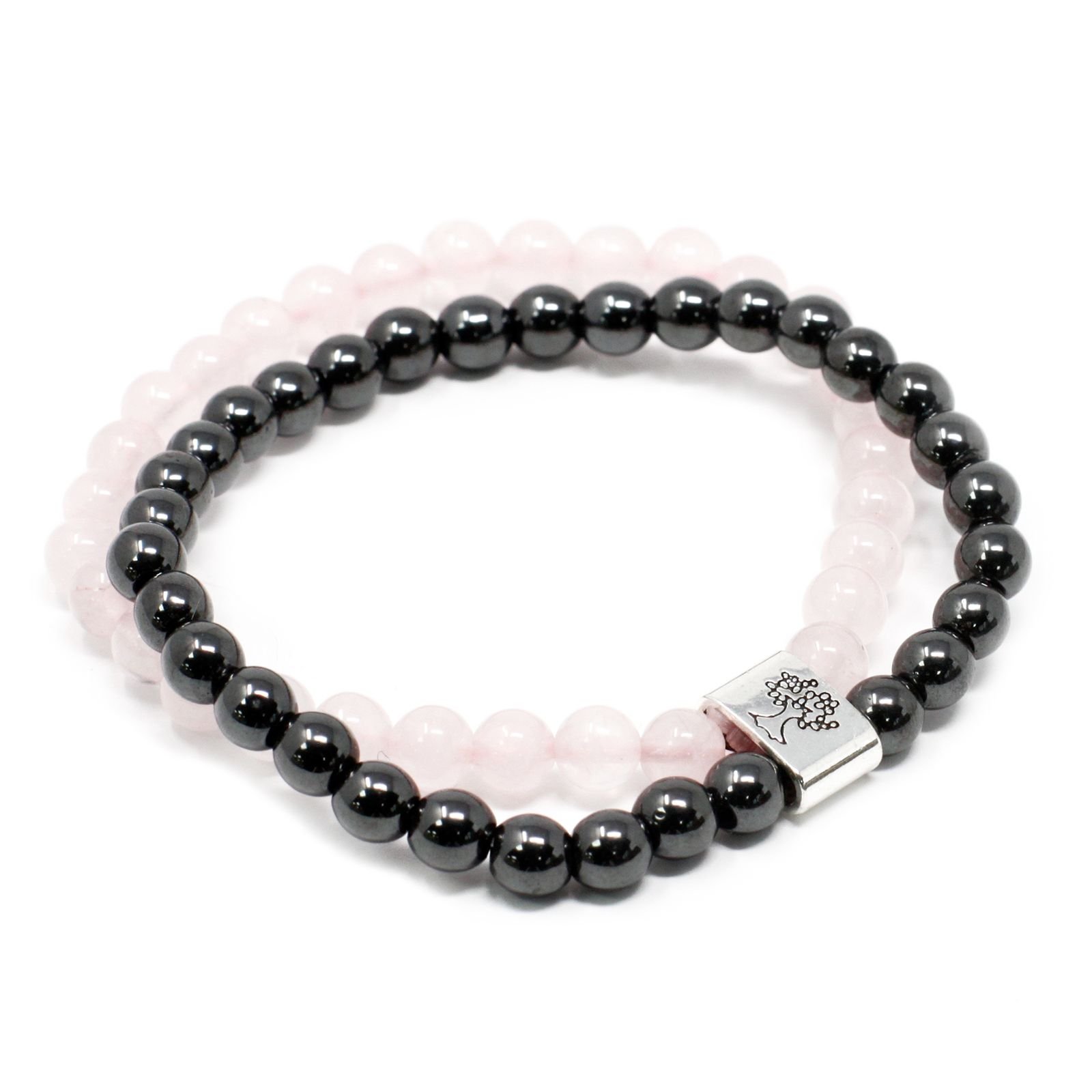 Magnetinė brangakmenių apyrankė „Rose Quartz“ – švelnaus spindesio kasdienis talismanas