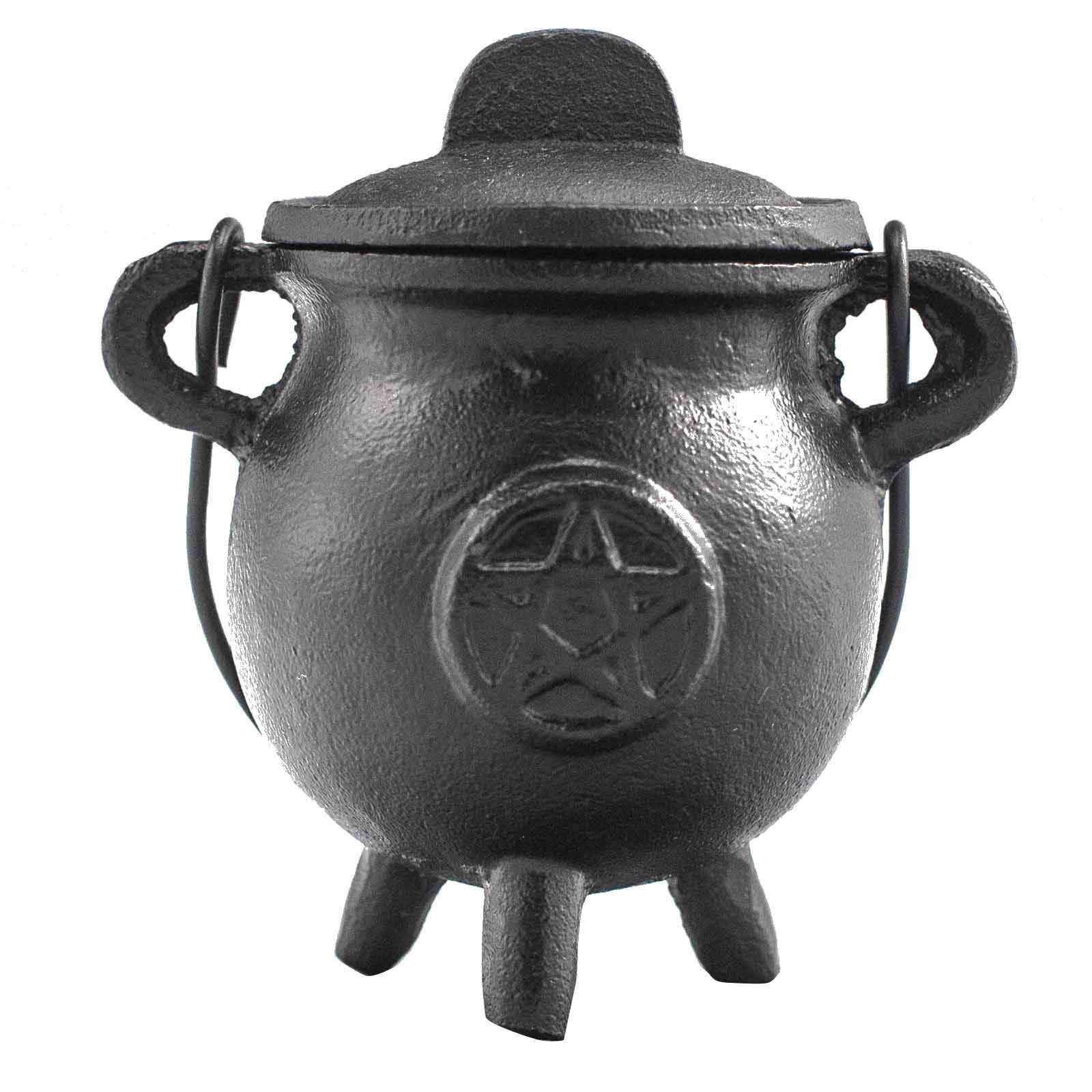 Ketaus katiliukas su pentagrama – 6,5 × 13 cm ritualinei smilkalų akimirkai