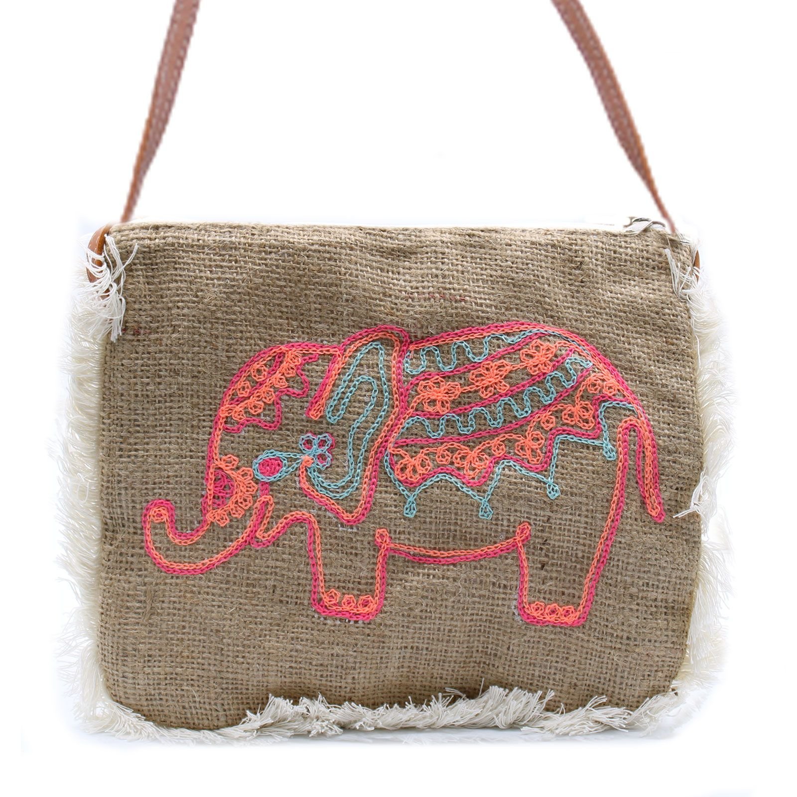 Kasdienis krepšys su kutais „Elephant Embroidery“ – jaukus boho žavesys