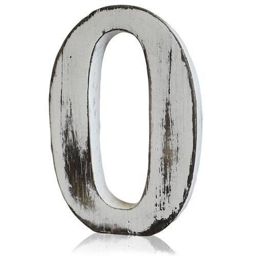 Medinė shabby chic raidė „O“ – mango medžio namų dekoro akcentas