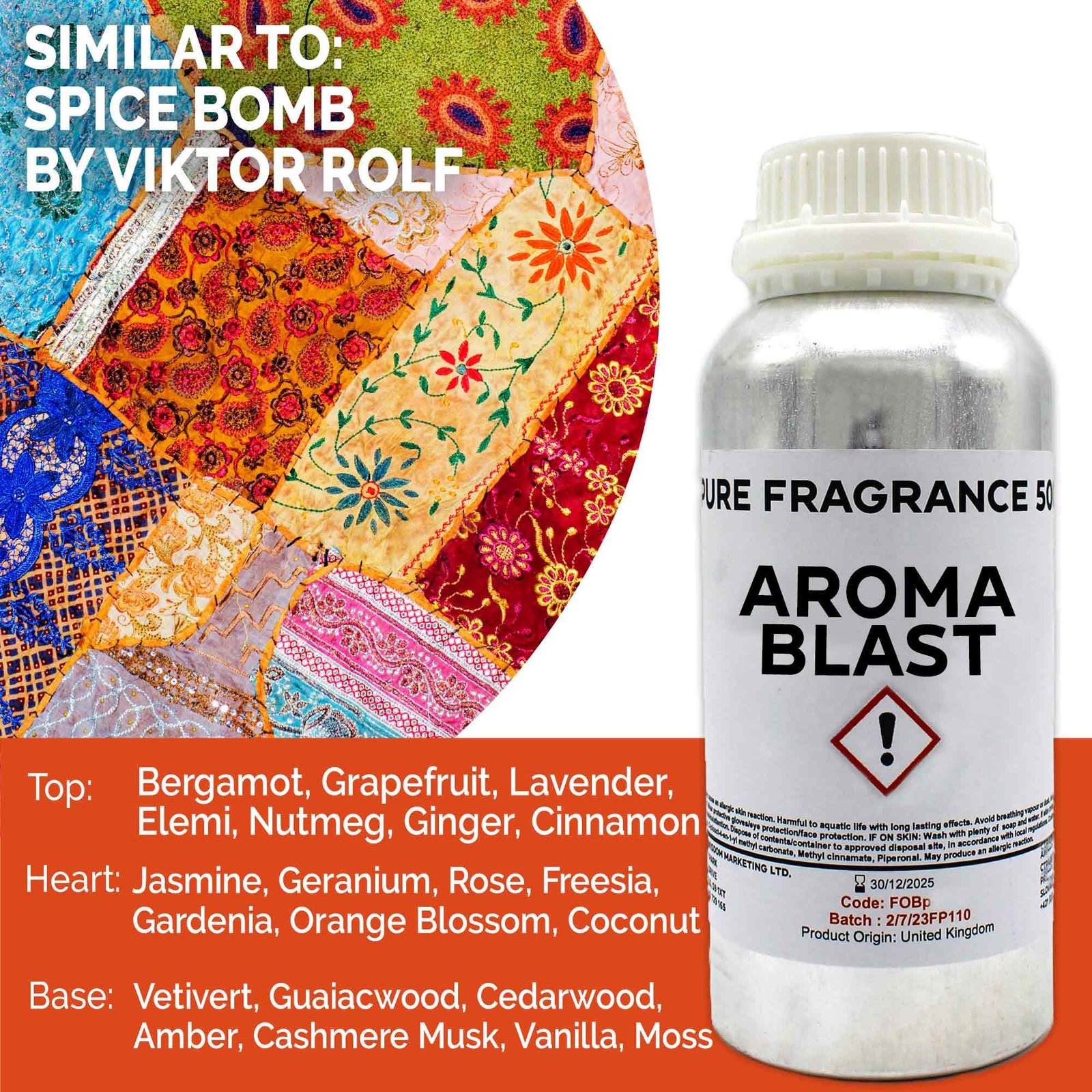 Kvapų aliejus „Aroma Blast“ – grynas 500 ml namų kvapo ritualas