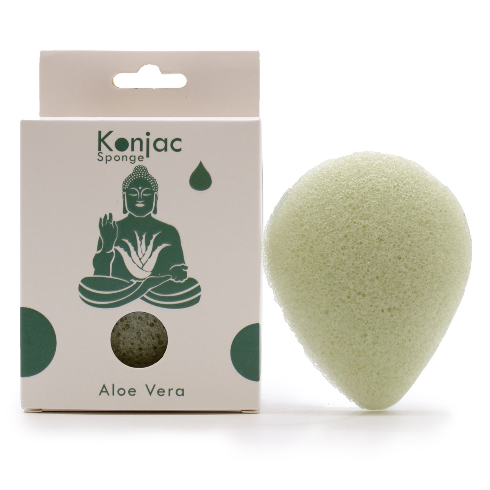 Lašo formos konjac kempinėlė „Aloe Vera“ – švelnus kasdienės švaros ritualas