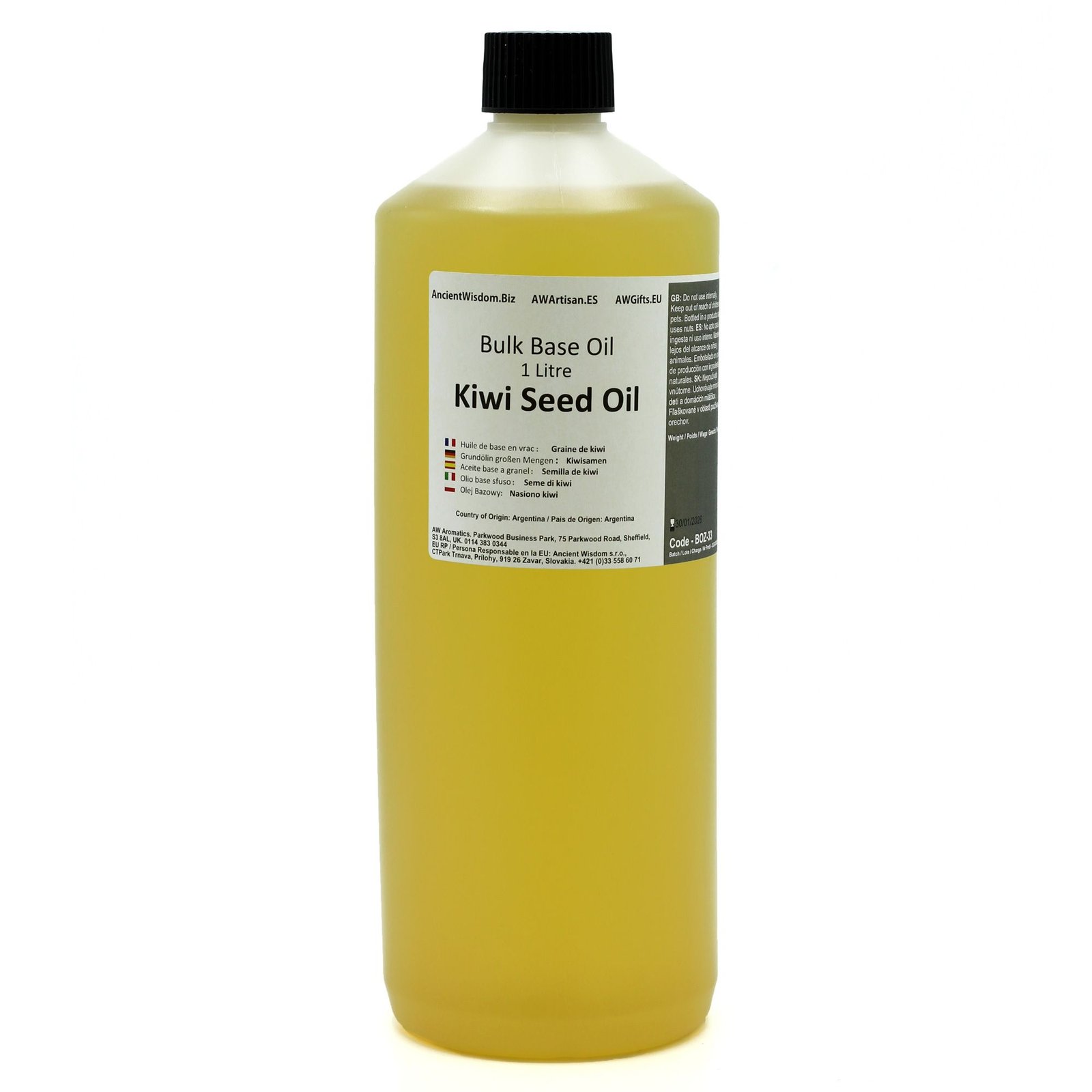 Baziniai aliejai „Kiwi Seed Oil“ – 1 l natūralus aromaterapijos pagrindas