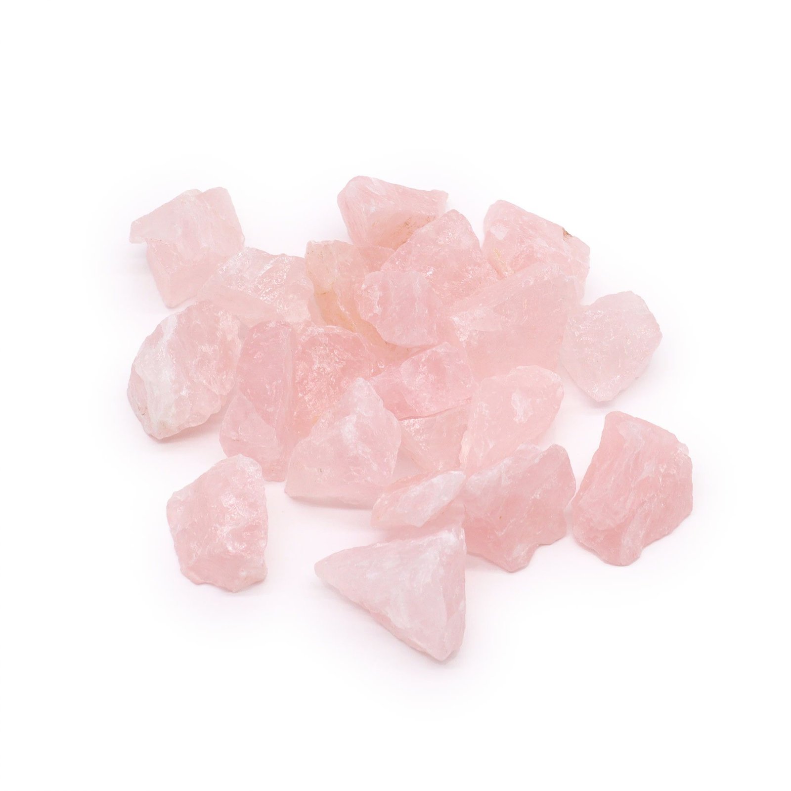 Neapdirbti kristalai „Rose Quartz“ – švelnios rožinės ramybės akmuo, 500 g