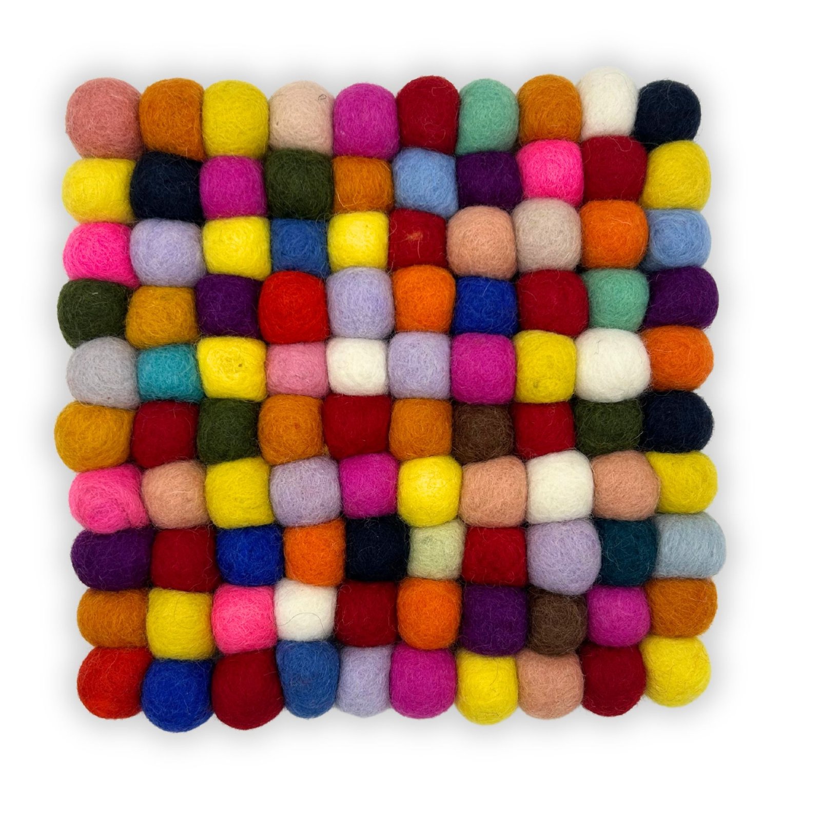 Veltinis stalo padėkliukas „Multi Colour“ – 20 cm jaukumo ir spalvų ritualas