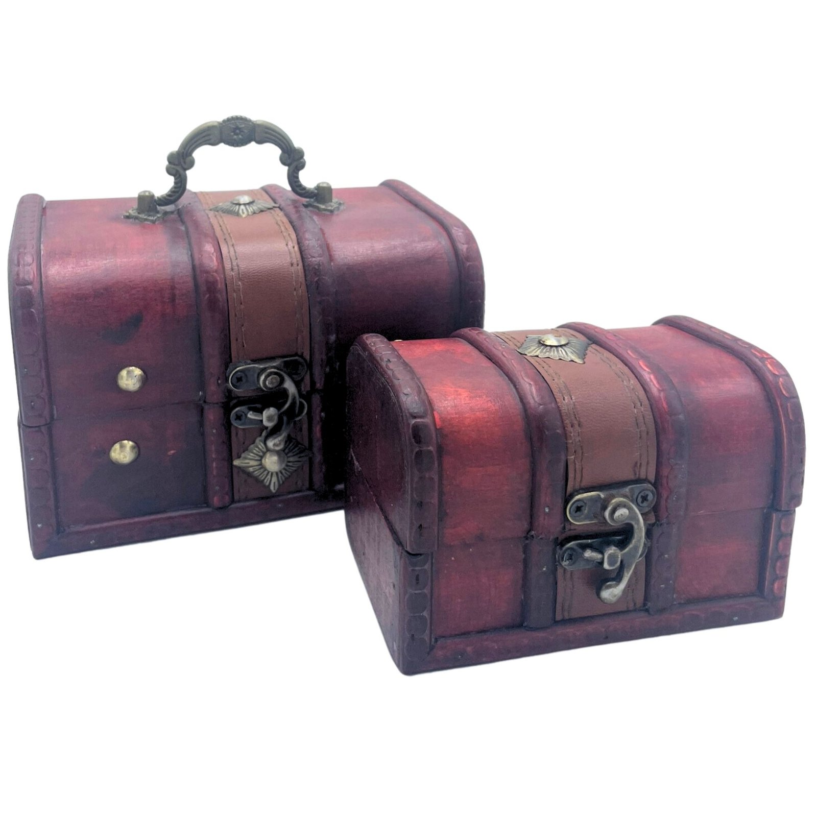 Dėžučių rinkinys „Treasure Chest“ – 2 natūralios vintažinio stiliaus paslaptys namams