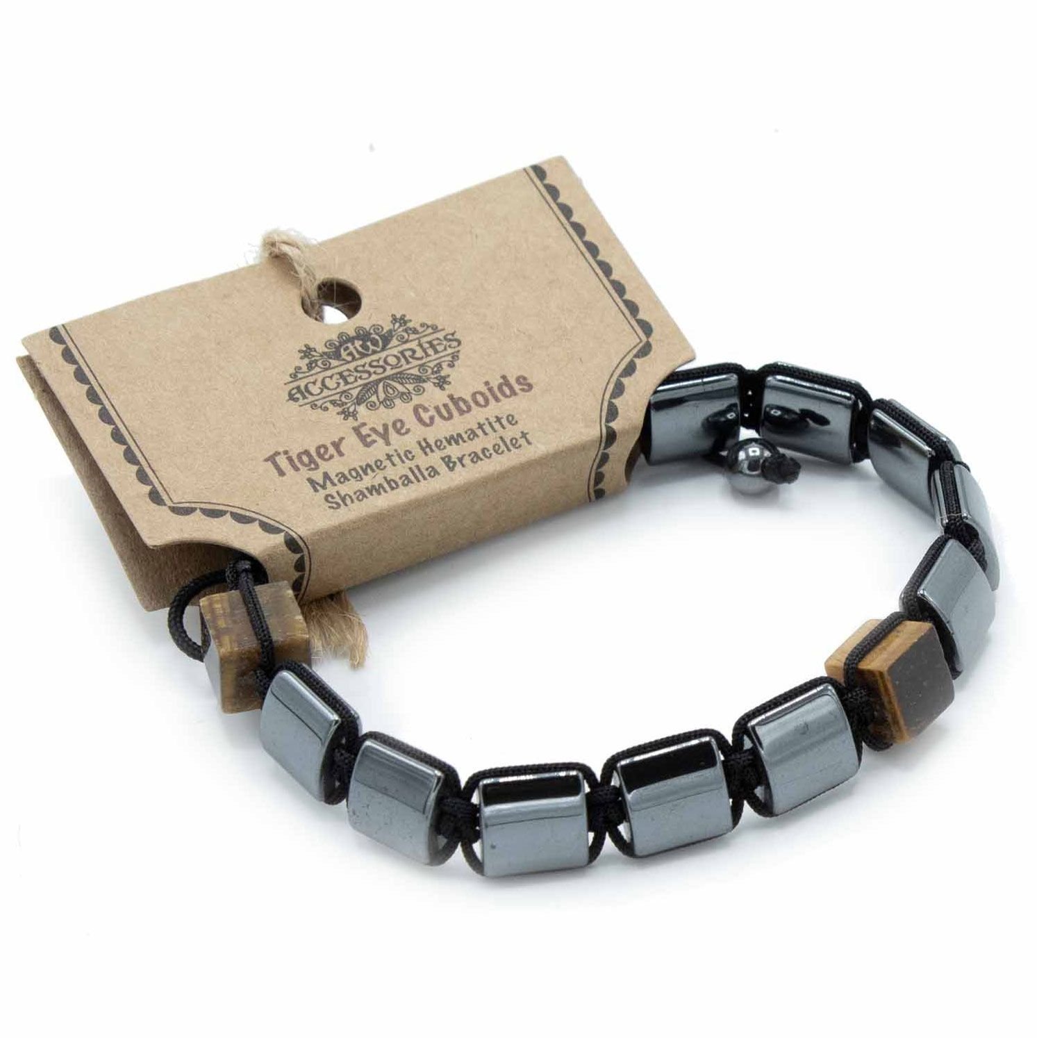 Magnetinė hematito Shamballa apyrankė „Tigro akis“ – energijos ir harmonijos simbolis