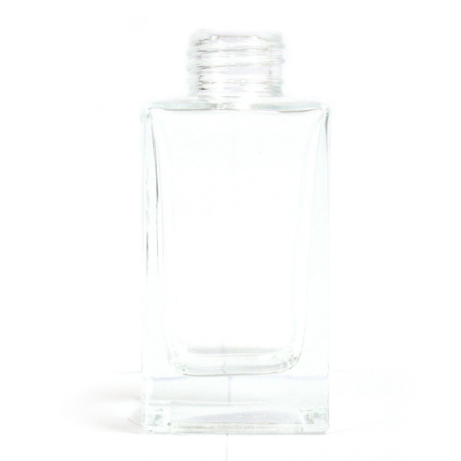 100 ml kvadratinis ilgas difuzoriaus buteliukas – skaidraus stiklo ramybės indas