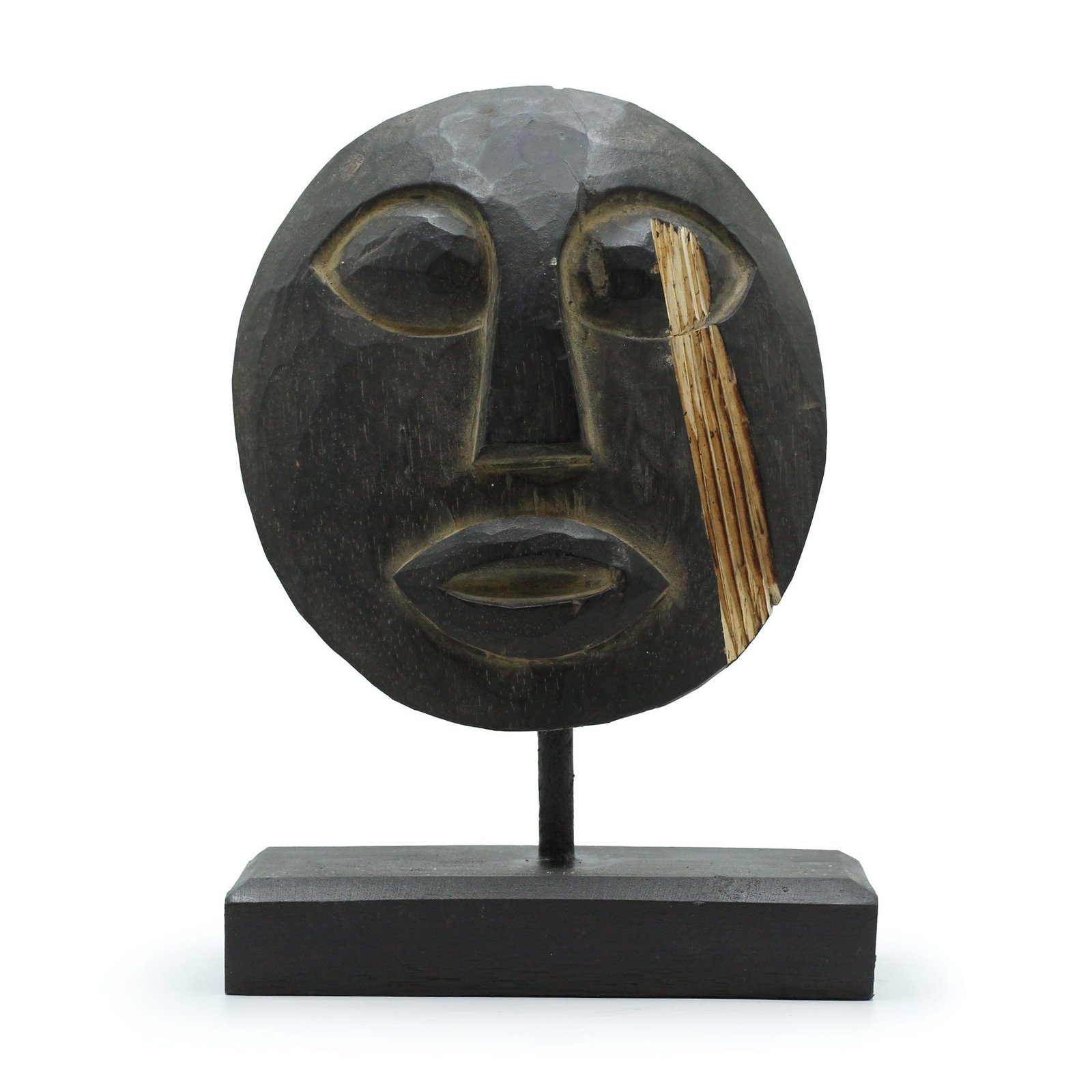 Dekoratyvinė kaukė „Timor Tribal“ – juodos medžio paslapties akcentas 27×20 cm