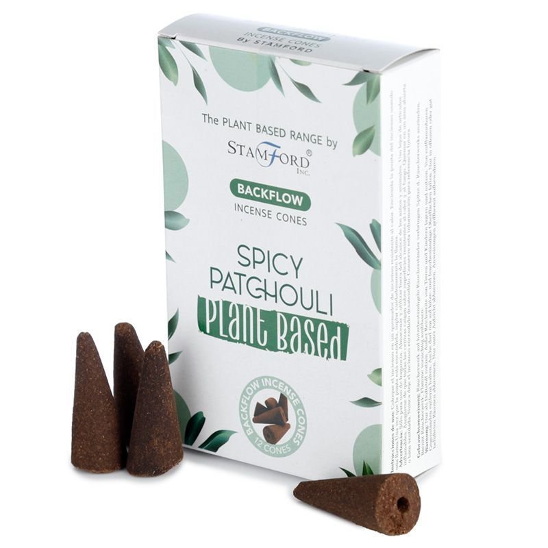 Augalinės kilmės atgalinio srauto smilkalų kūgeliai „Spicy Patchouli“ – sodrus ritualo dvelksmas