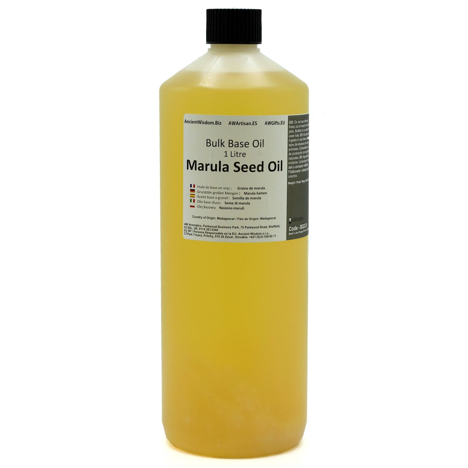 Bazinio aliejaus „Marula Seed Oil“ 1 l – švelnus ritualo pagrindas iš Madagaskaro