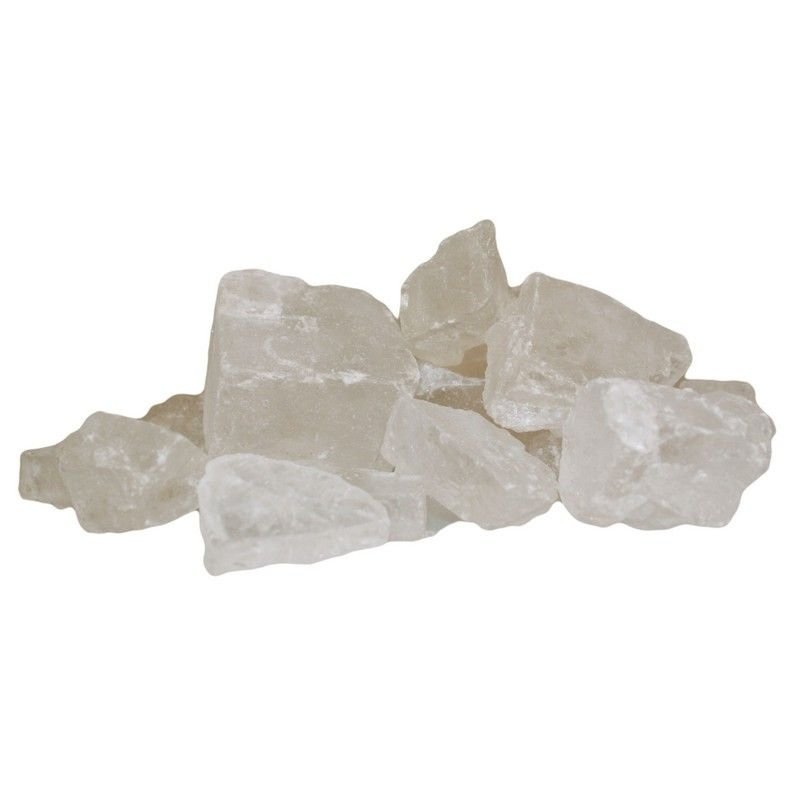 Himalajų vonios druska „White Crystal Chunks“ – 1 kg tylios ritualo akimirkos
