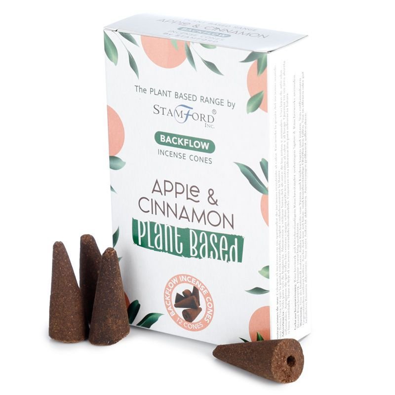 Augalinės kilmės atgalinio srauto smilkalų kūgeliai „Apple & Cinnamon“ – jaukus obuolių ir cinamono ritualas