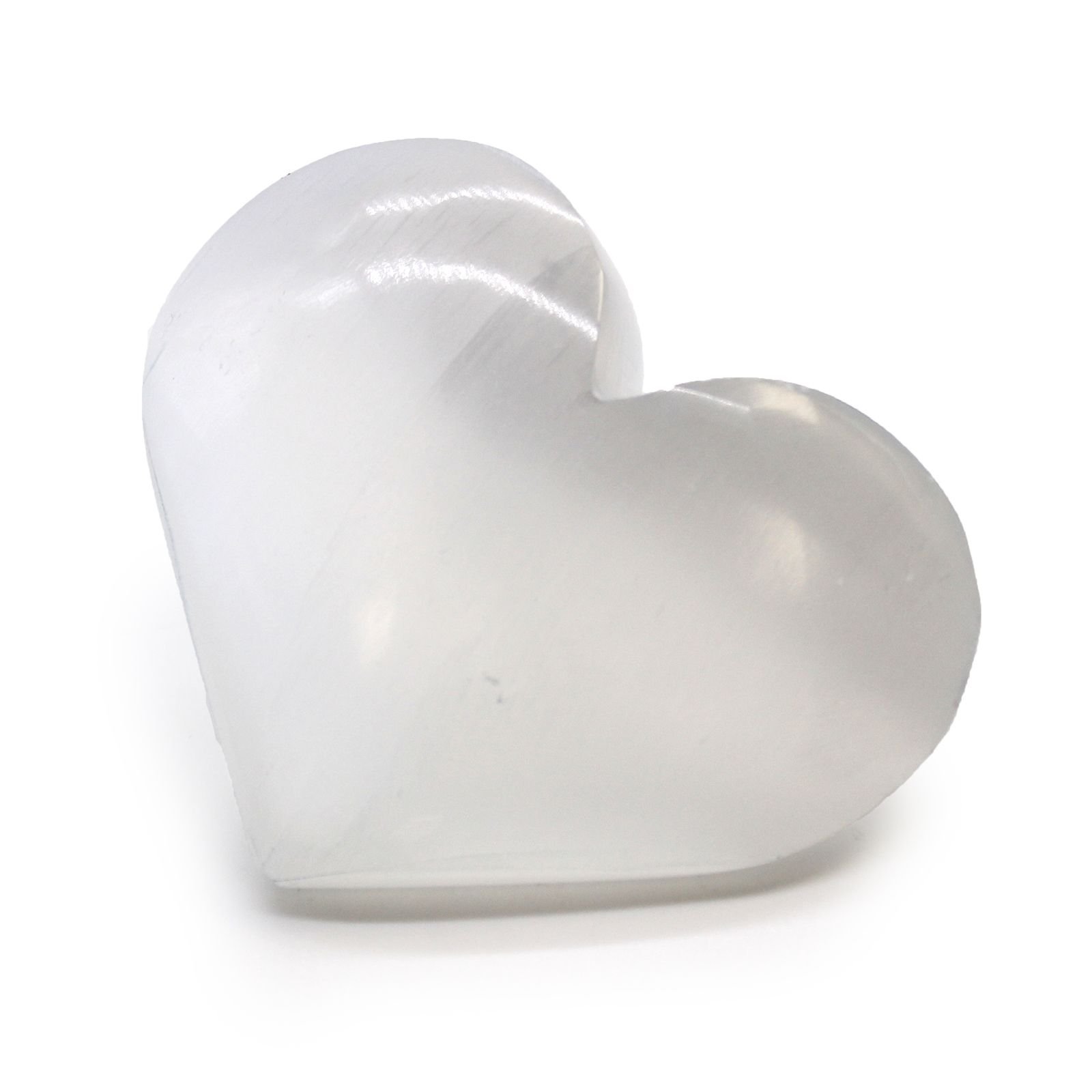 Selenito širdelė „Selenite Heart“ – 5–6 cm šviesos ir ramybės akcentas