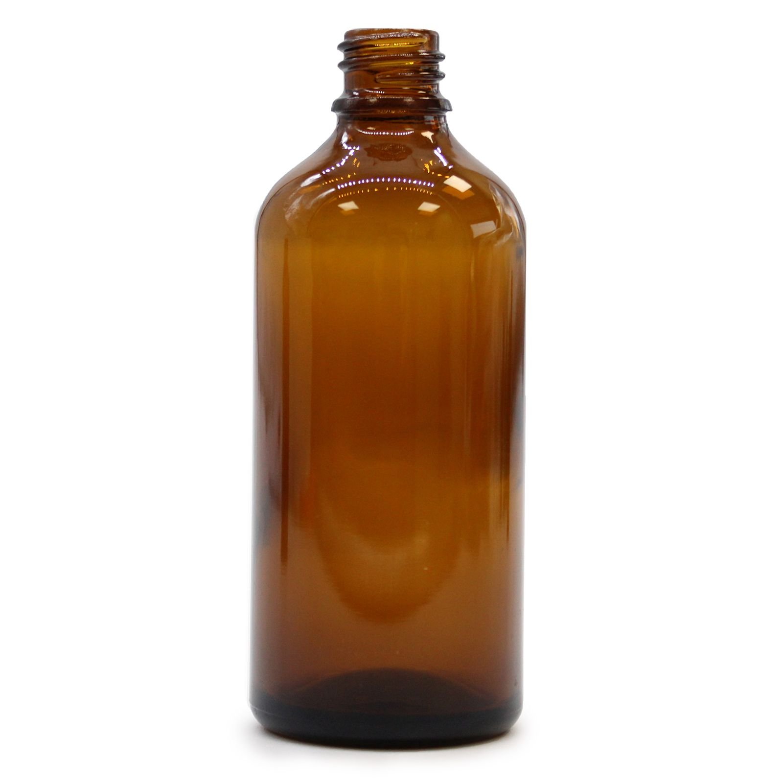 Stiklinis gintaro spalvos buteliukas 100 ml – jaukiam kvapų ir ritualų saugojimui