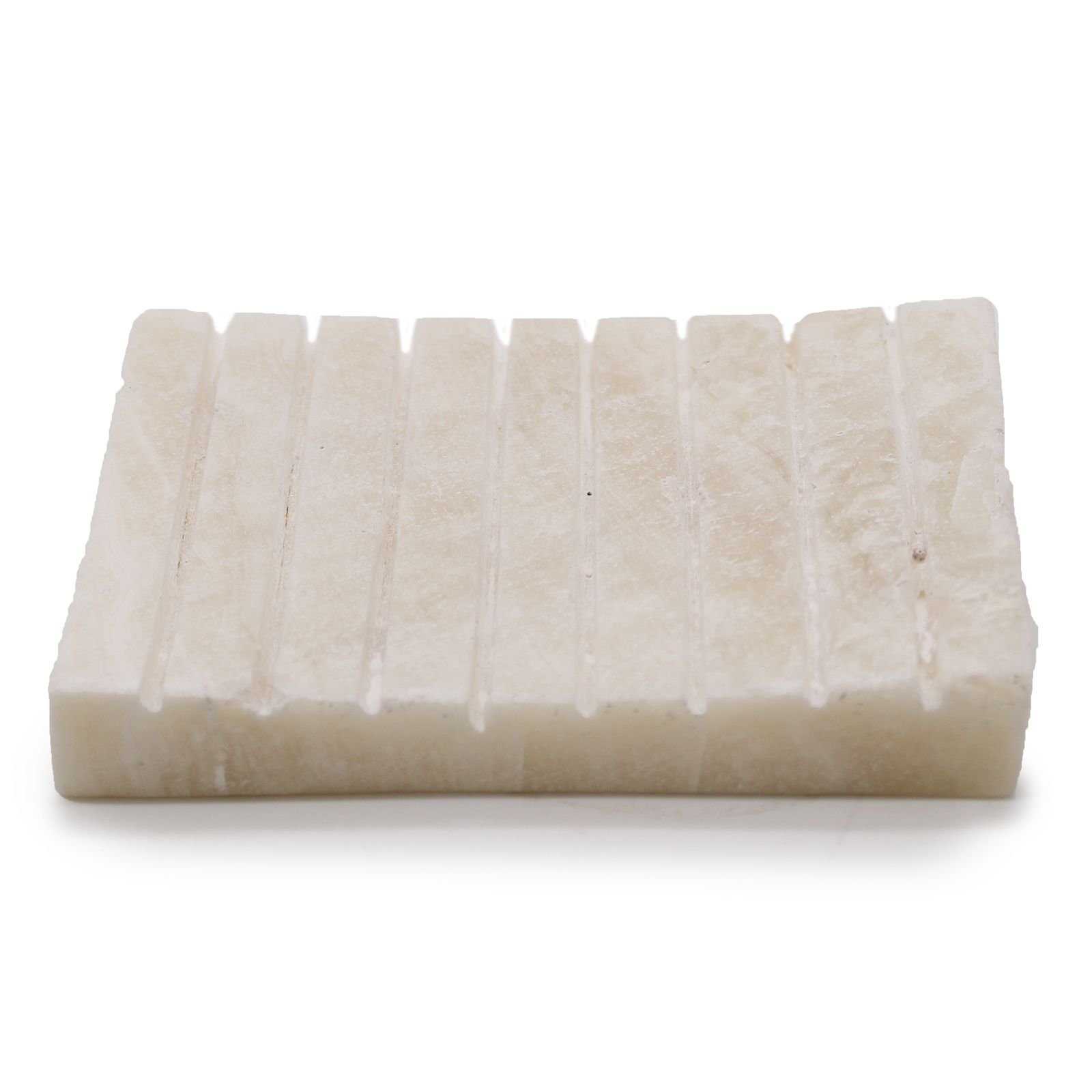 Akmeninė muilinė „White Onxy Ridged Soap Dish“ – balto onikso ramybės akcentas