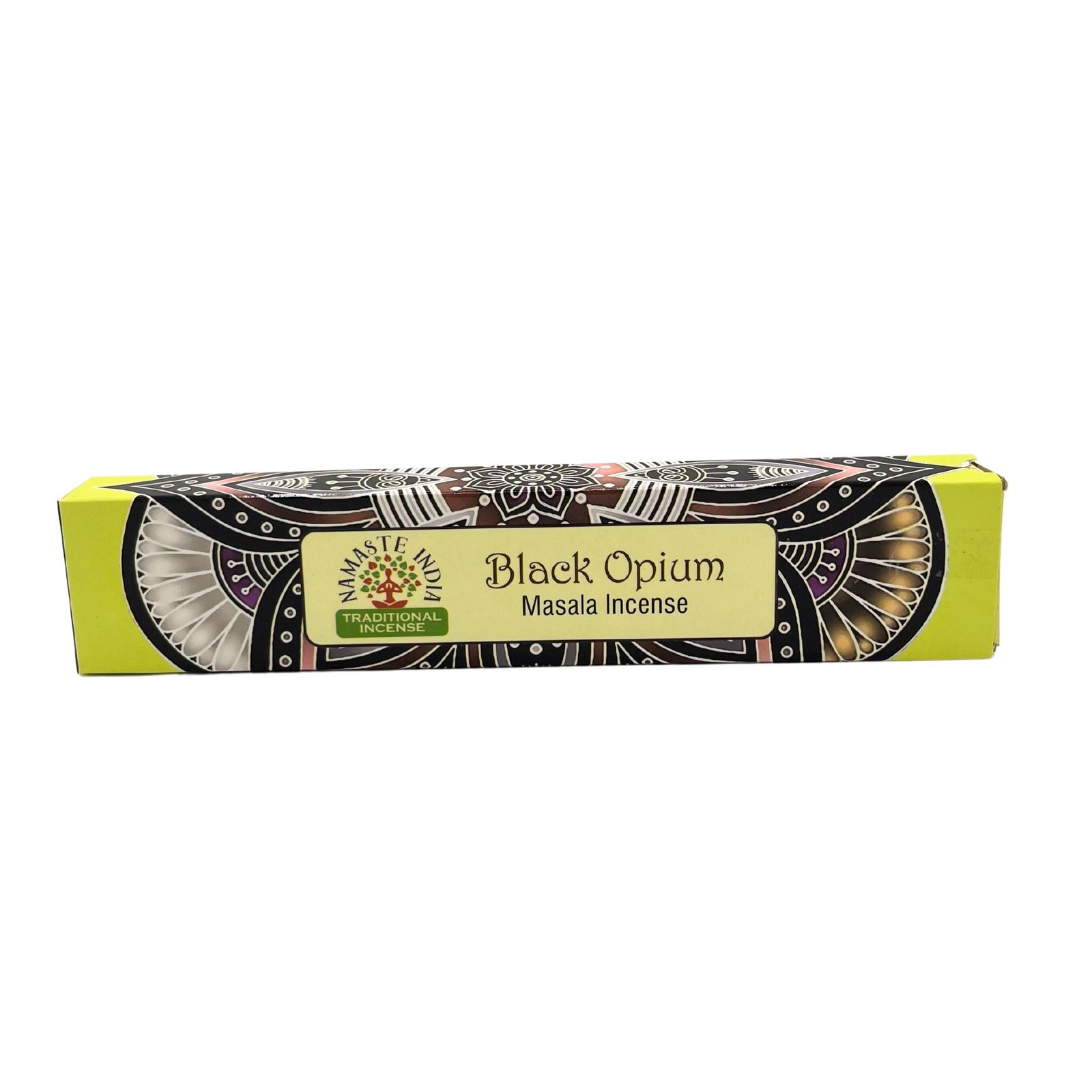 Mandalų Namaste masala smilkalai „Black Opium“ – tamsaus aromato ritualo akimirka