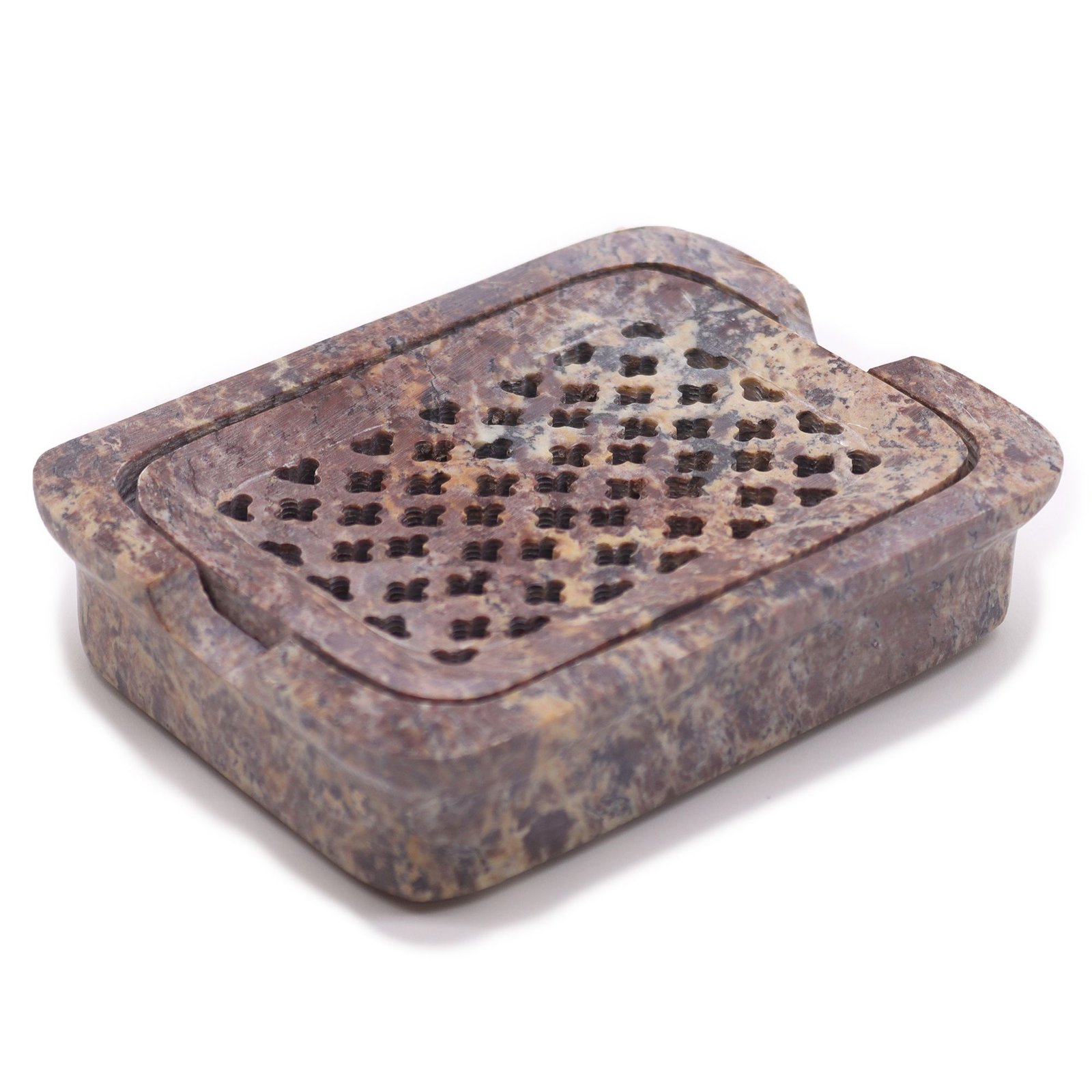 Akmeninė muilinė su nutekėjimu „Classic Square“ – 11×8 cm muilo ramybės laikiklis