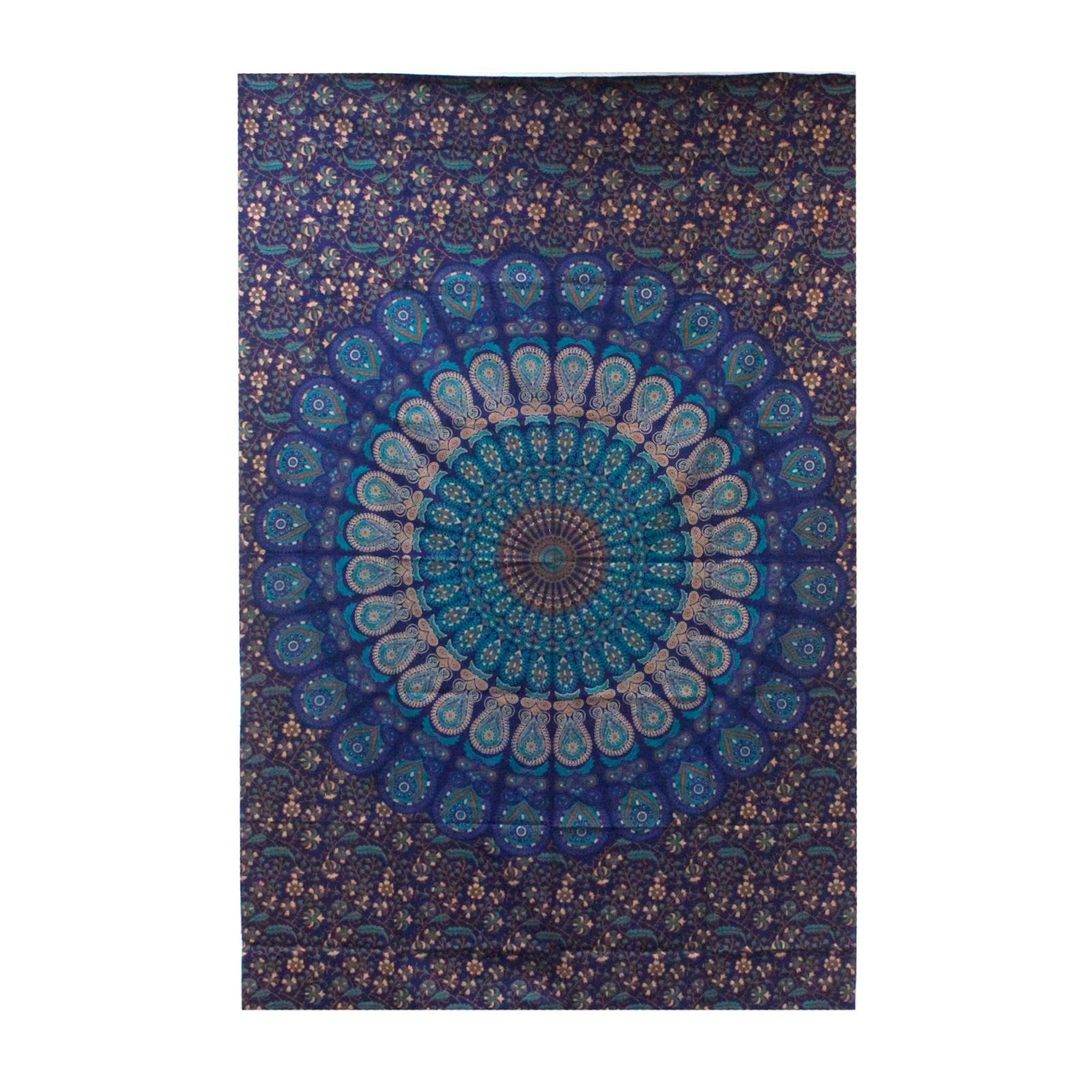 Medvilninis lovatiesės ir sienos akcentas „Classic Mandala“ – 130 × 200 cm namų ritualui