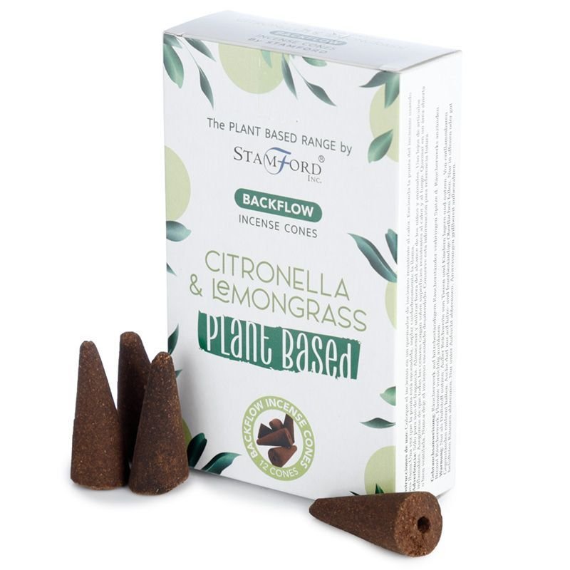 Augalinės kilmės atgalinio srauto smilkalų kūgeliai „Citronella & Lemongrass“ – gaivus ritualo dvelksmas