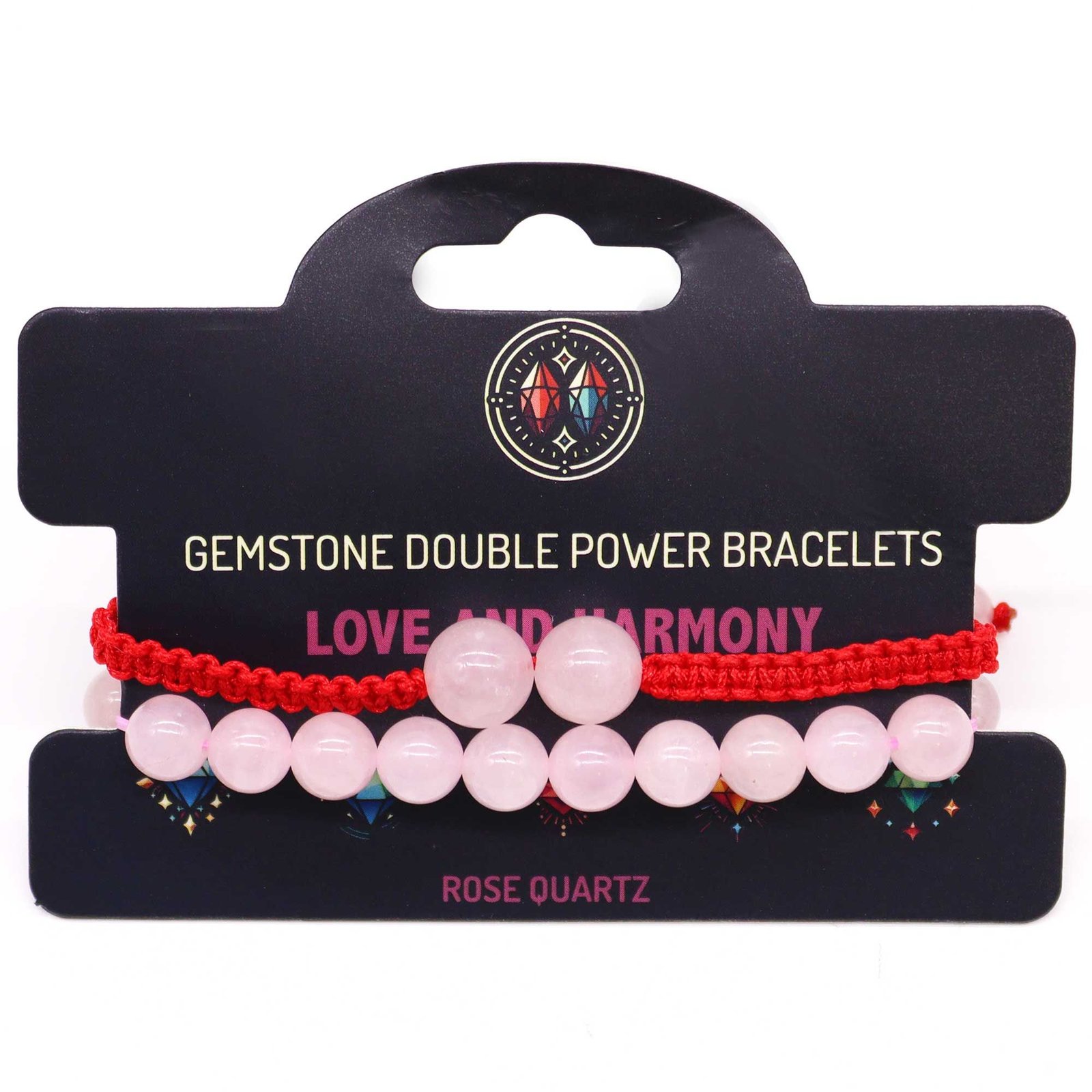 Dvigubos galios apyrankė „Rose Quartz“ – švelnaus rožinio akmens kasdienis ritualas