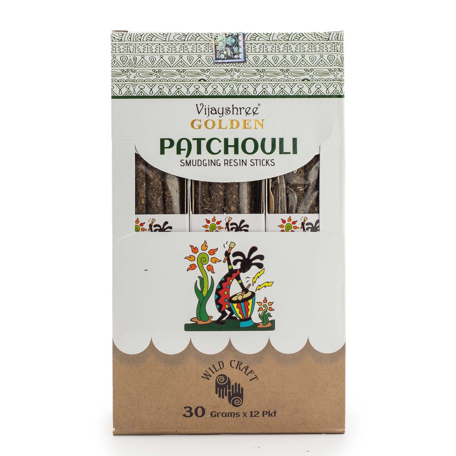 Smilkymo dervos lazdelės „Golden Patchouli“ – 30 g šilto, žemiško ritualo akimirka