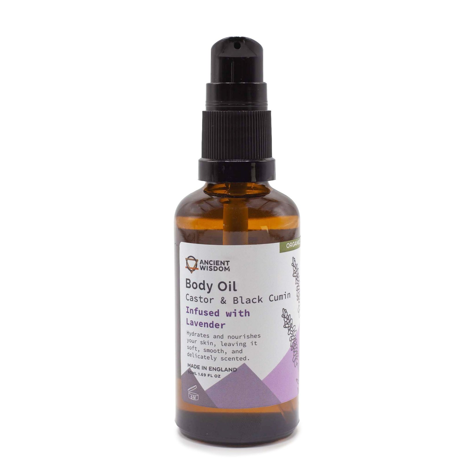 Ekologiškas kūno aliejus „Lavender“ – švelni levandų ramybės ceremonija, 50 ml