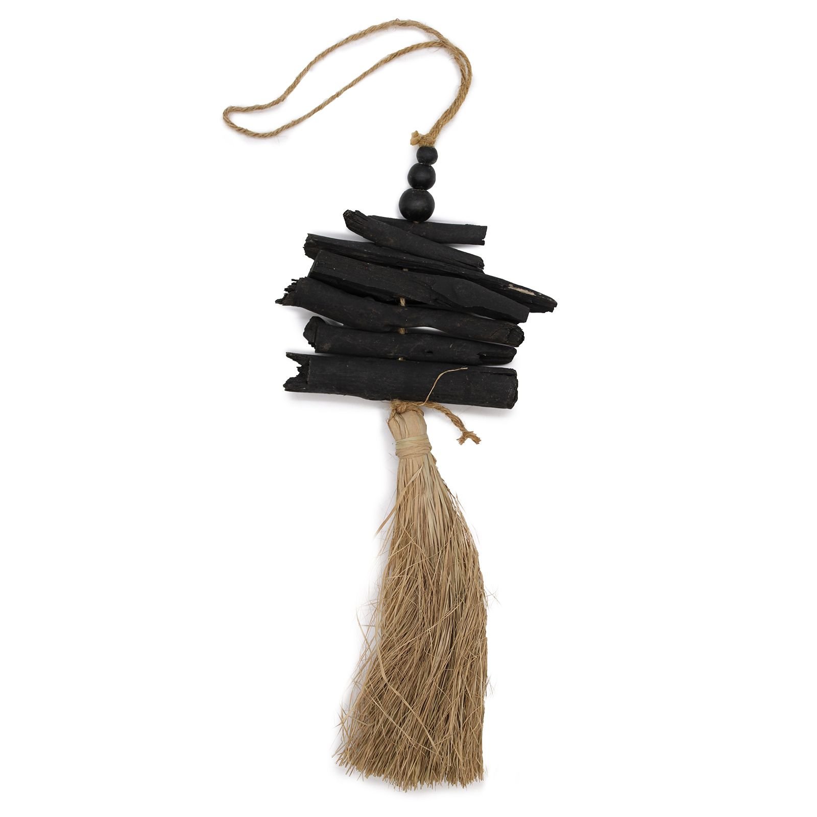 Pakabinama sienų dekoracija iš dreifuojančios medienos „Hanging Driftwood Tassel“ – 42 cm natūralios ramybės akcentas