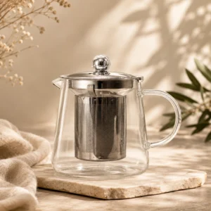 Stiklinė arbatinė su sieteliu „Eliksyrų Kolba“ – 350 ml