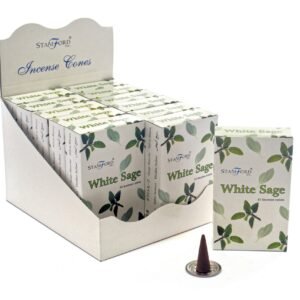 Smilkalų kūgeliai „White Sage“ – švaraus ritualo ir ramybės kvapas