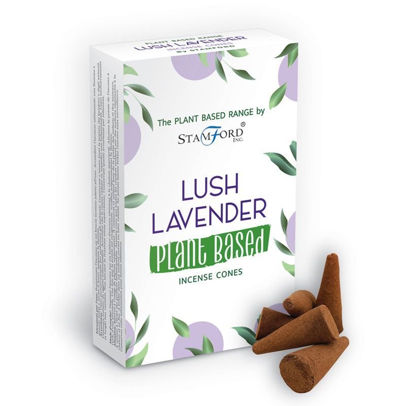 Augalinės kilmės smilkalų kūgeliai „Lush Lavender“ – levandų ramybės ritualui