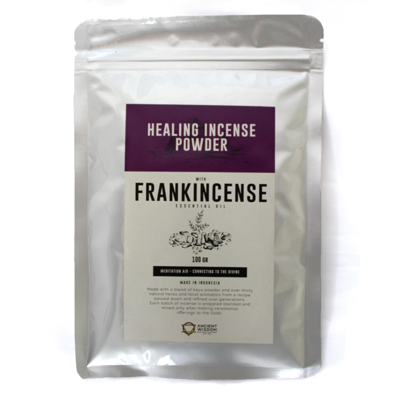 Gydomųjų smilkalų milteliai „Frankincense“ – sakralios ramybės aromatas, 100 g