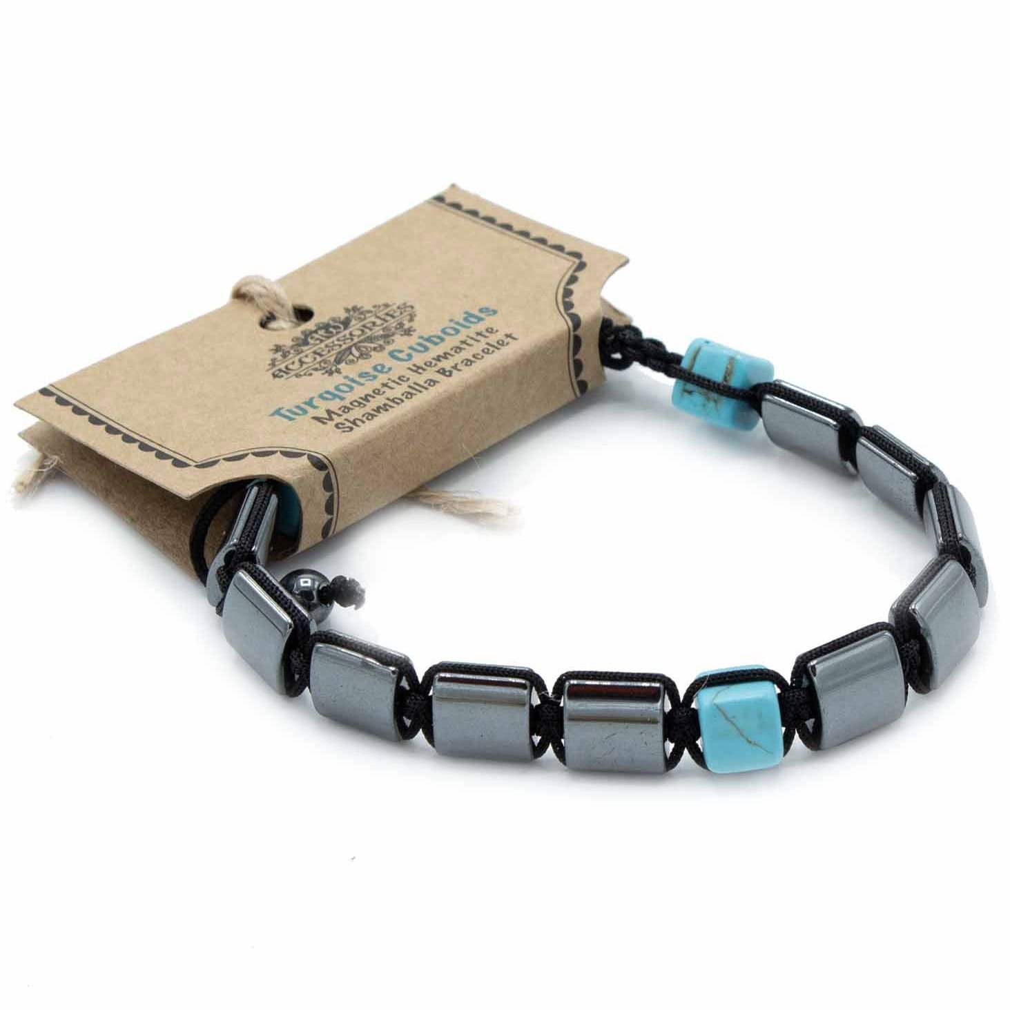Magnetinė hematito Shamballa apyrankė – turkio kubų harmonijos prisilietimas