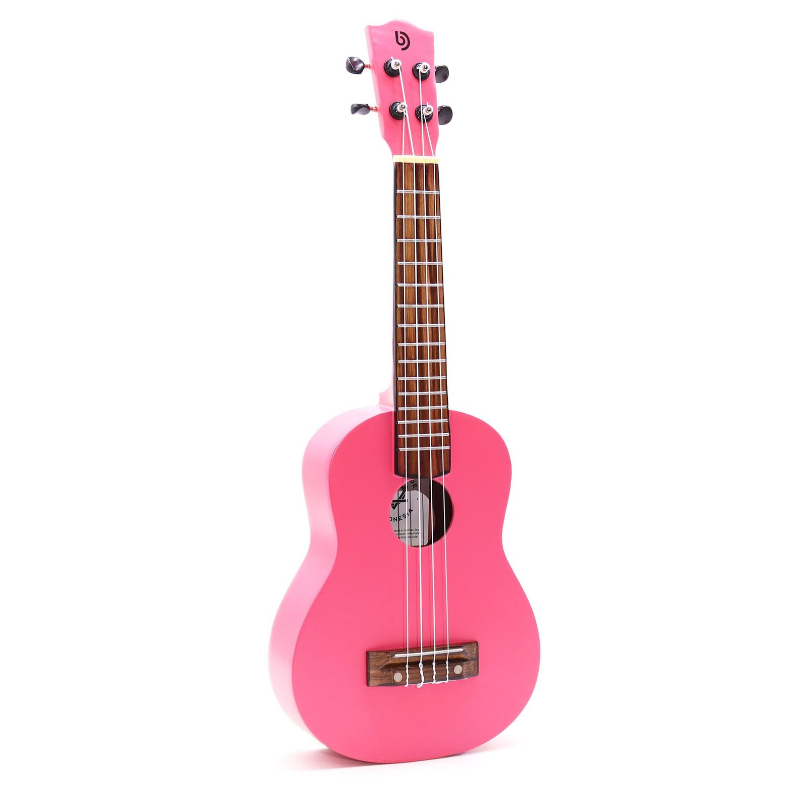 Amatininkų gaminta ukulelė „Bright Pink Finish“ – ryškiai rožinis keturių stygų skambesys