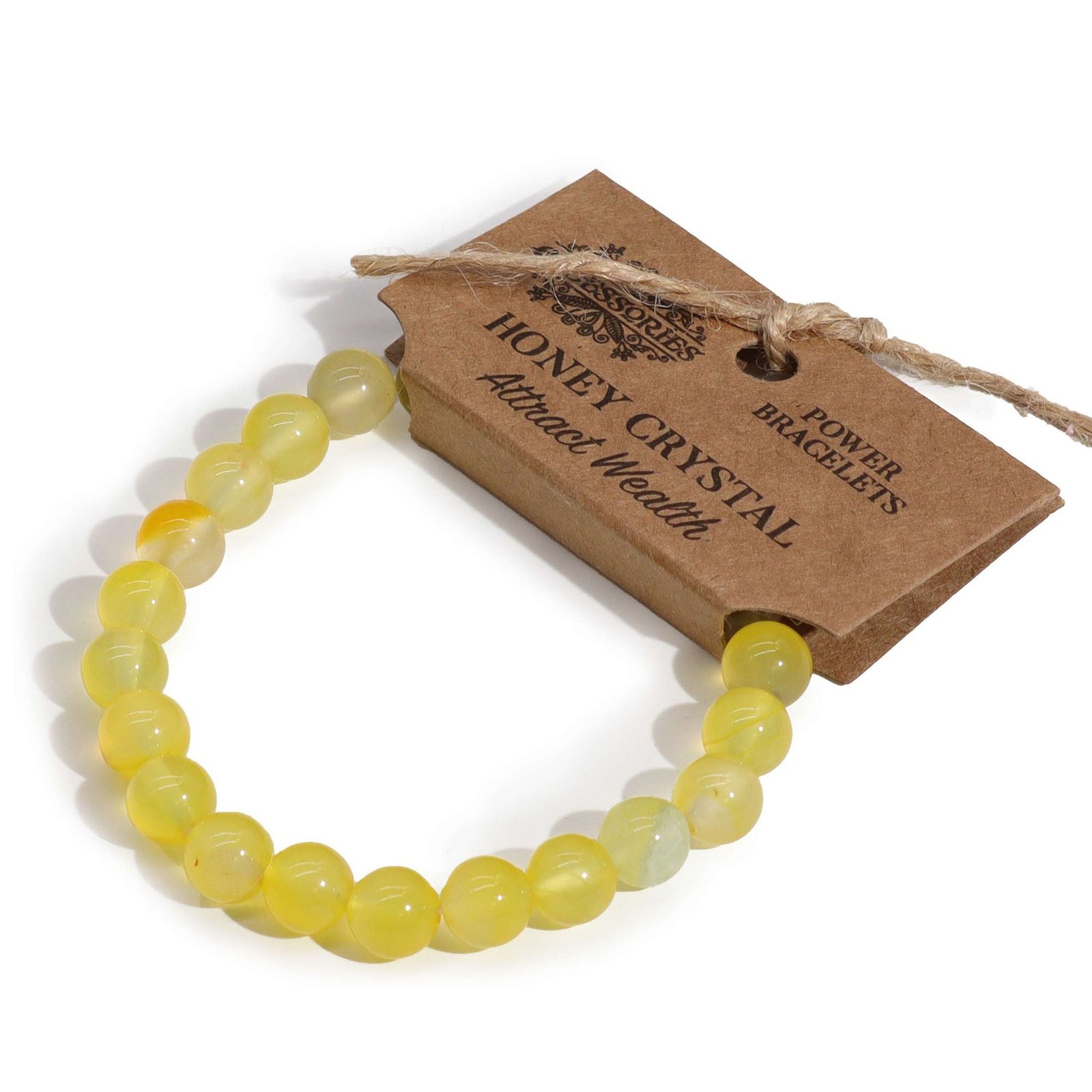 Apyrankė „Honey Crystal“ – šviesaus spindesio akmenukų talismanas