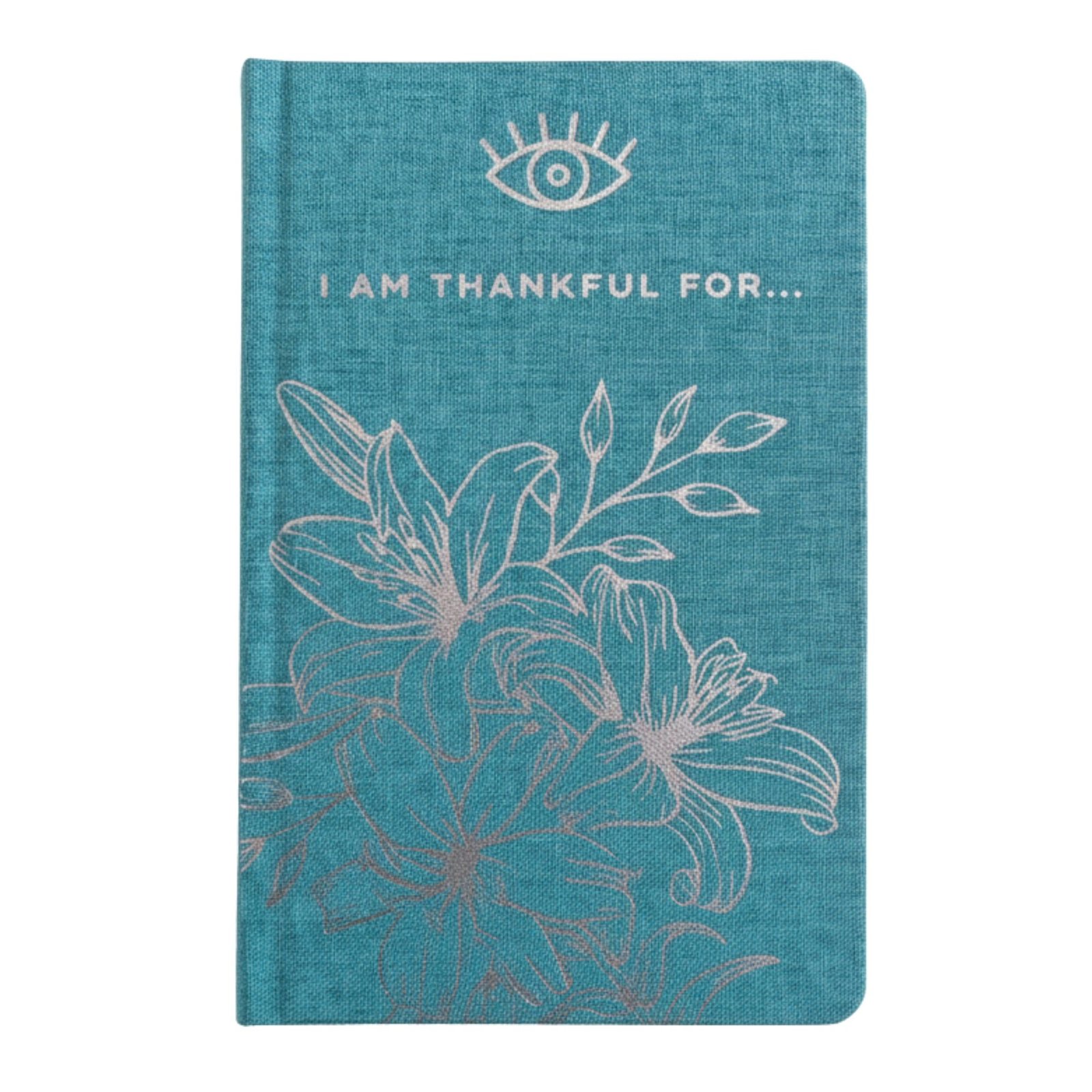 Dėkingumo užrašinė „I am Thankful For“ – mėlynos ramybės ir sidabrinio švytėjimo palydovė