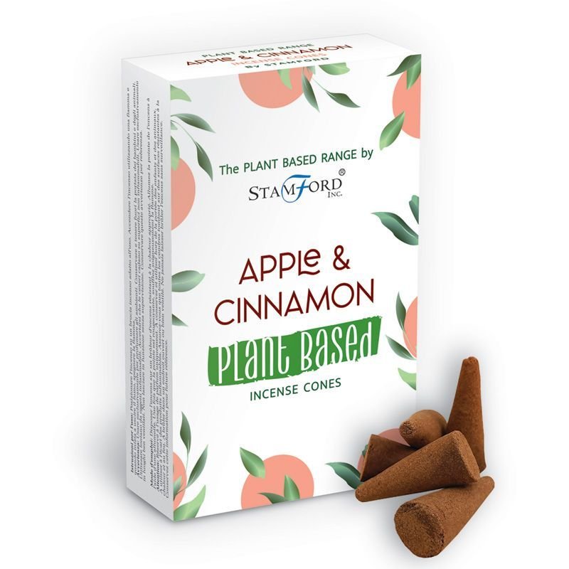 Augalinės kilmės smilkalų kūgeliai „Apple & Cinnamon“ – jaukus obuolių ir cinamono ritualas