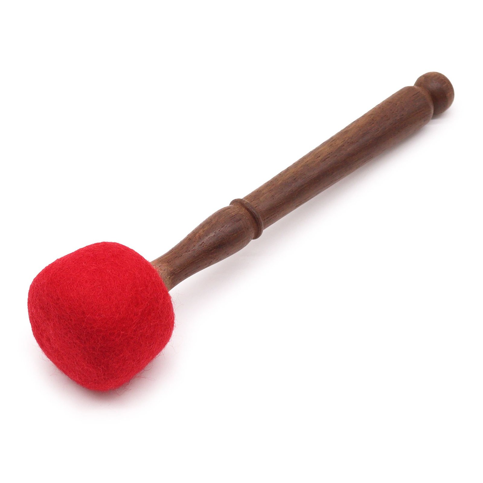 Didelis veltinis gongo lazdelės mušiklis „Large Felted Gong Stick“ – 23 cm ritualo prisilietimas