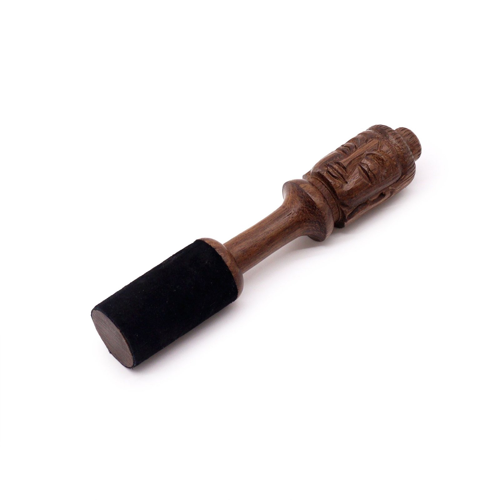 Medinis mušamasis pagaliukas „Buddha Carving“ – 14 cm Tibeto dubenų ritualui
