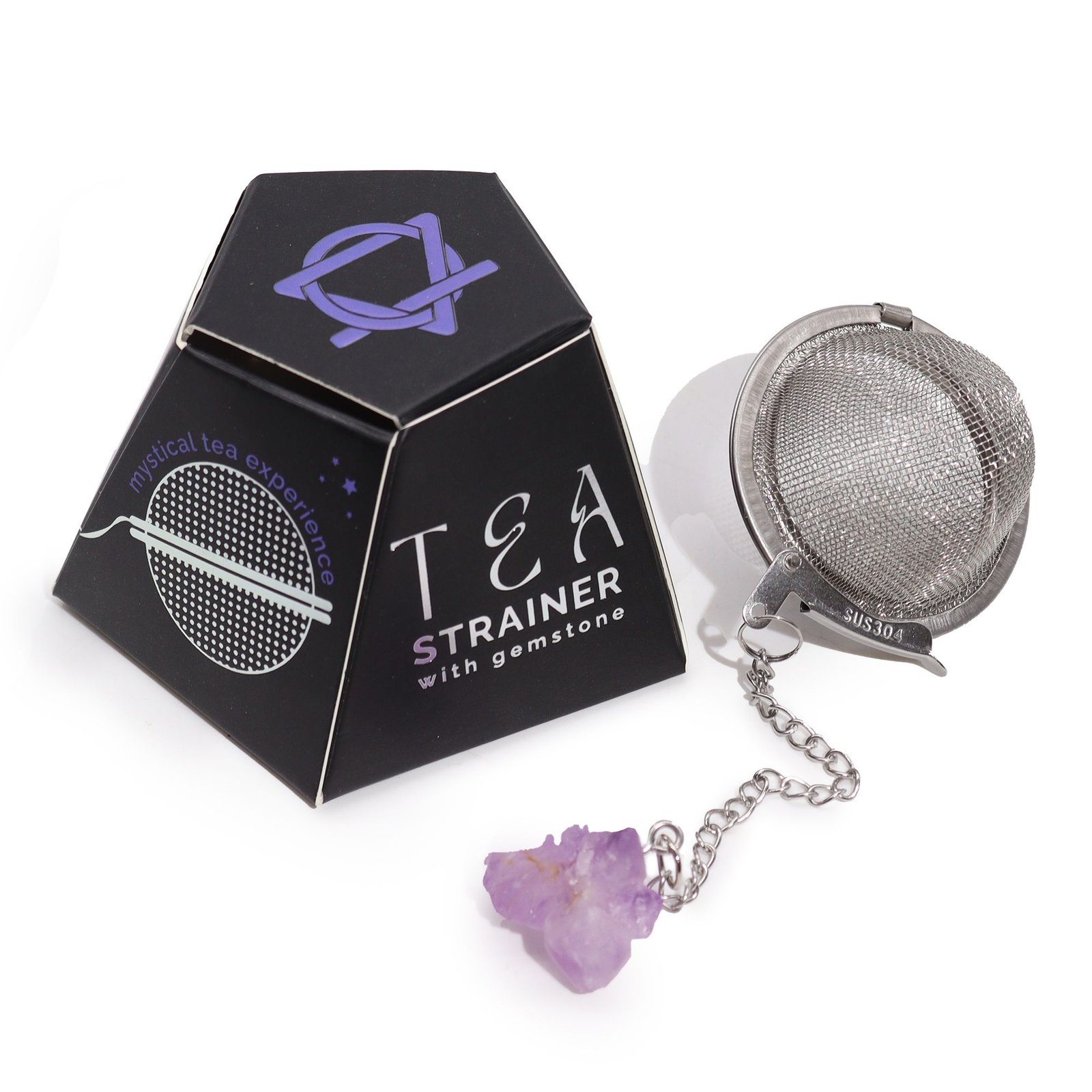 Arbatos sietelis „Amethyst Cluster“ – žėrintis ametisto akmens ritualo prisilietimas