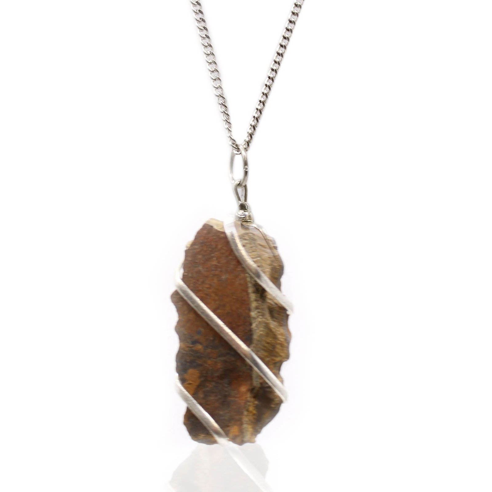 Vėrinys „Cascade Wrapped Gemstone Necklace“ – neapdoroto tigro akies akcentas