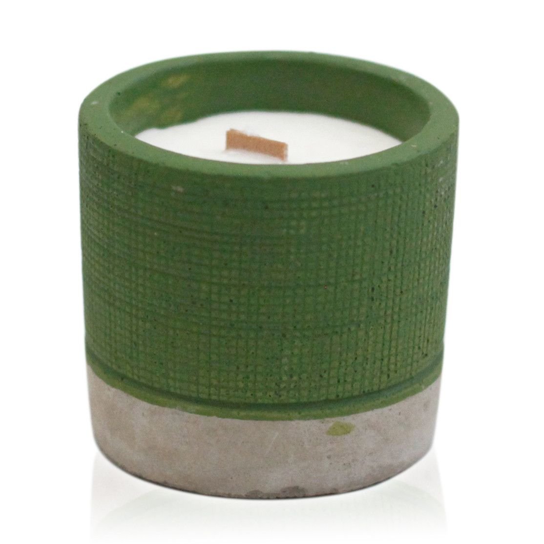 Betoninė sojų vaško žvakė „Sea Moss & Herbs“ – žalios ramybės ritualas