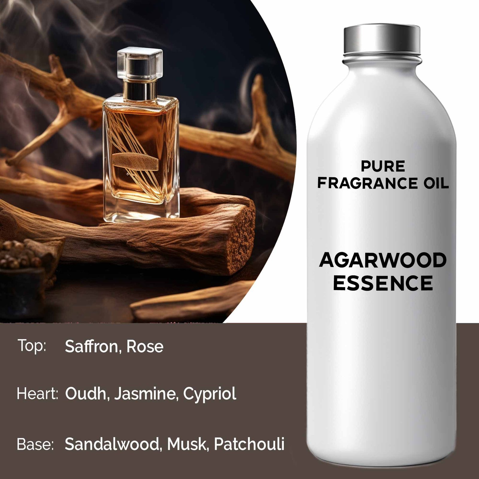 Grynas kvapusis aliejus „Agarwood Essence“ – 500 g paslaptingam namų ritualui
