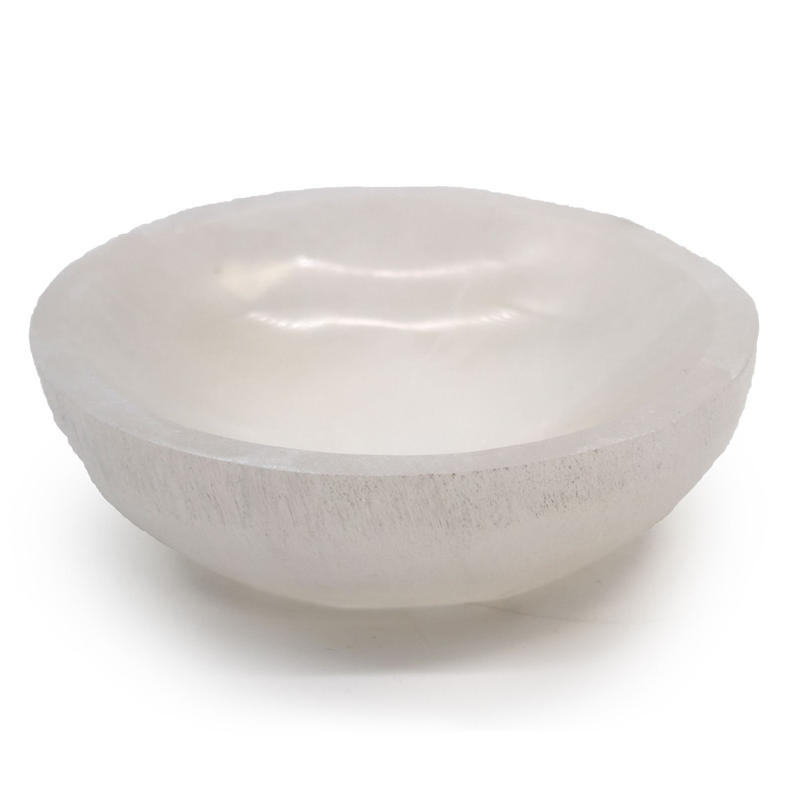 Selenito dubuo „Round Bowl“ – 15 cm šviesos ir ramybės akcentas
