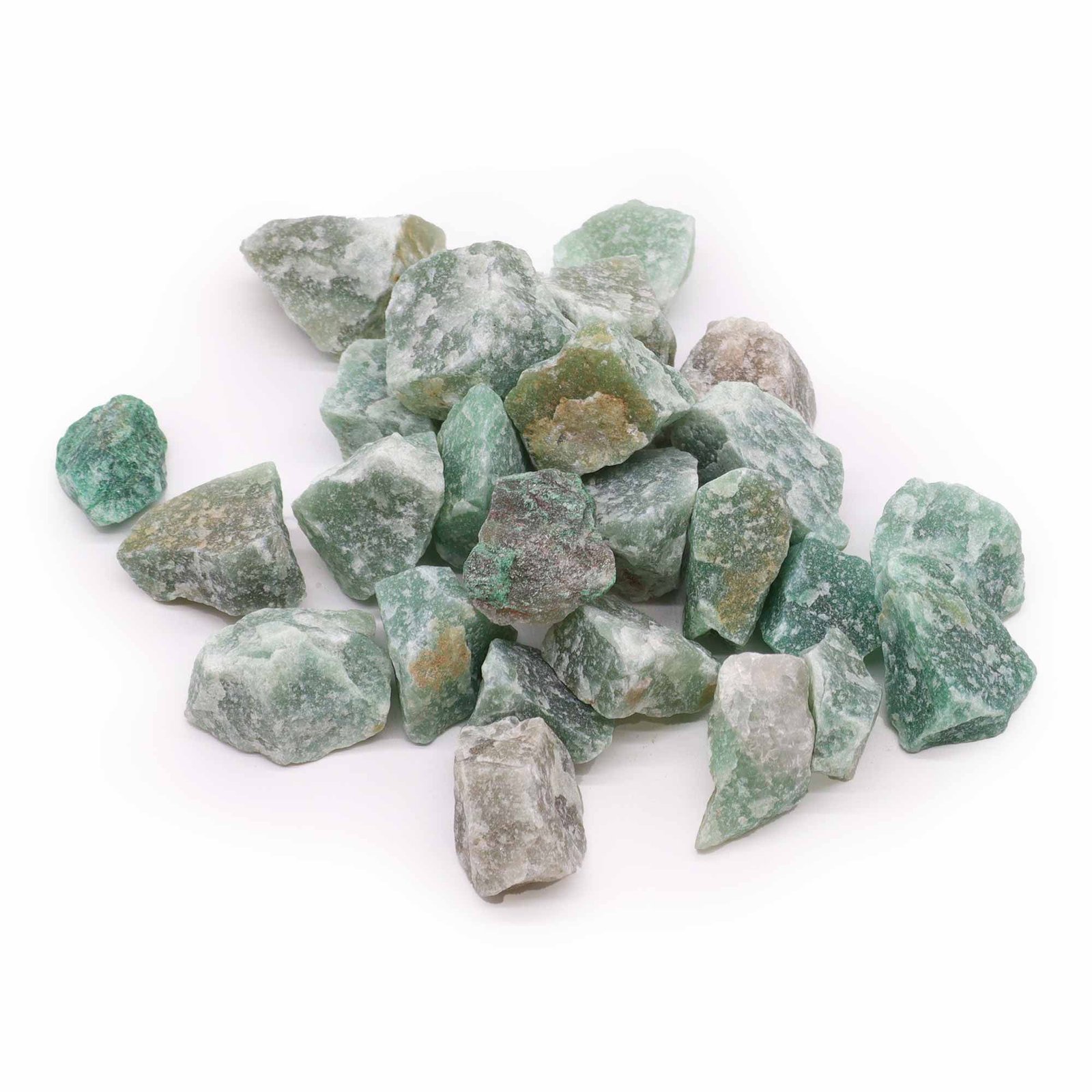 Neapdirbti kristalai „Crystal Jade“ – 500 g žalios ramybės akmenų rinkinys
