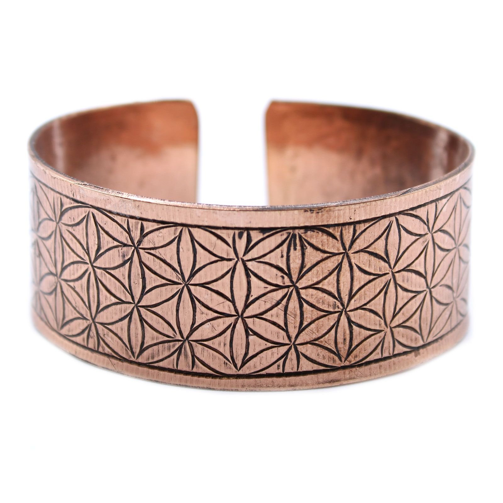 Tibetietiška apyrankė „Flower of Life“ – vario rato šiluma ir simbolinė ramybė
