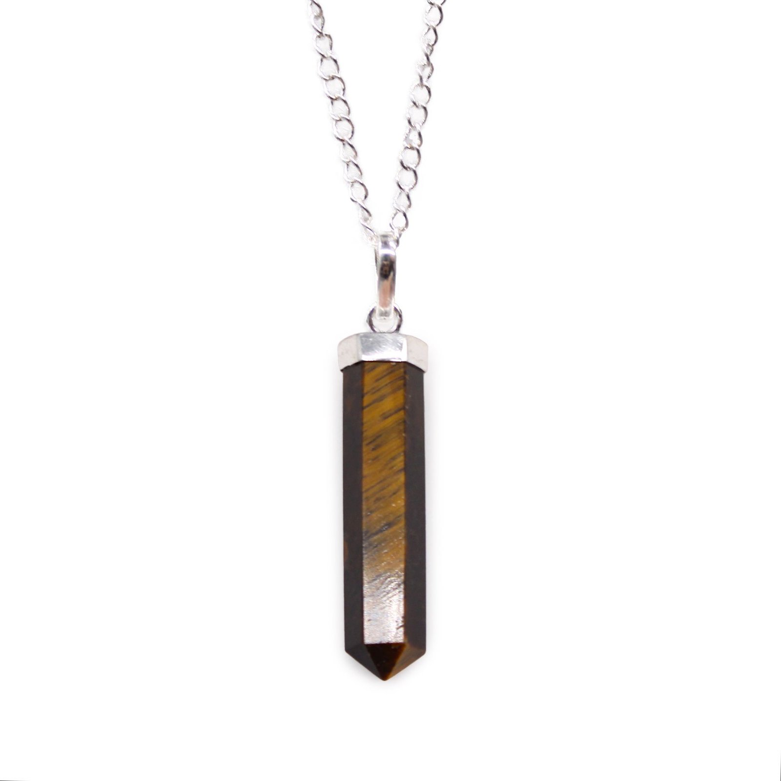 Pakabukas „Tiger Eye“ – sidabru dengtas brangakmenio taškas su žemiška paslaptimi