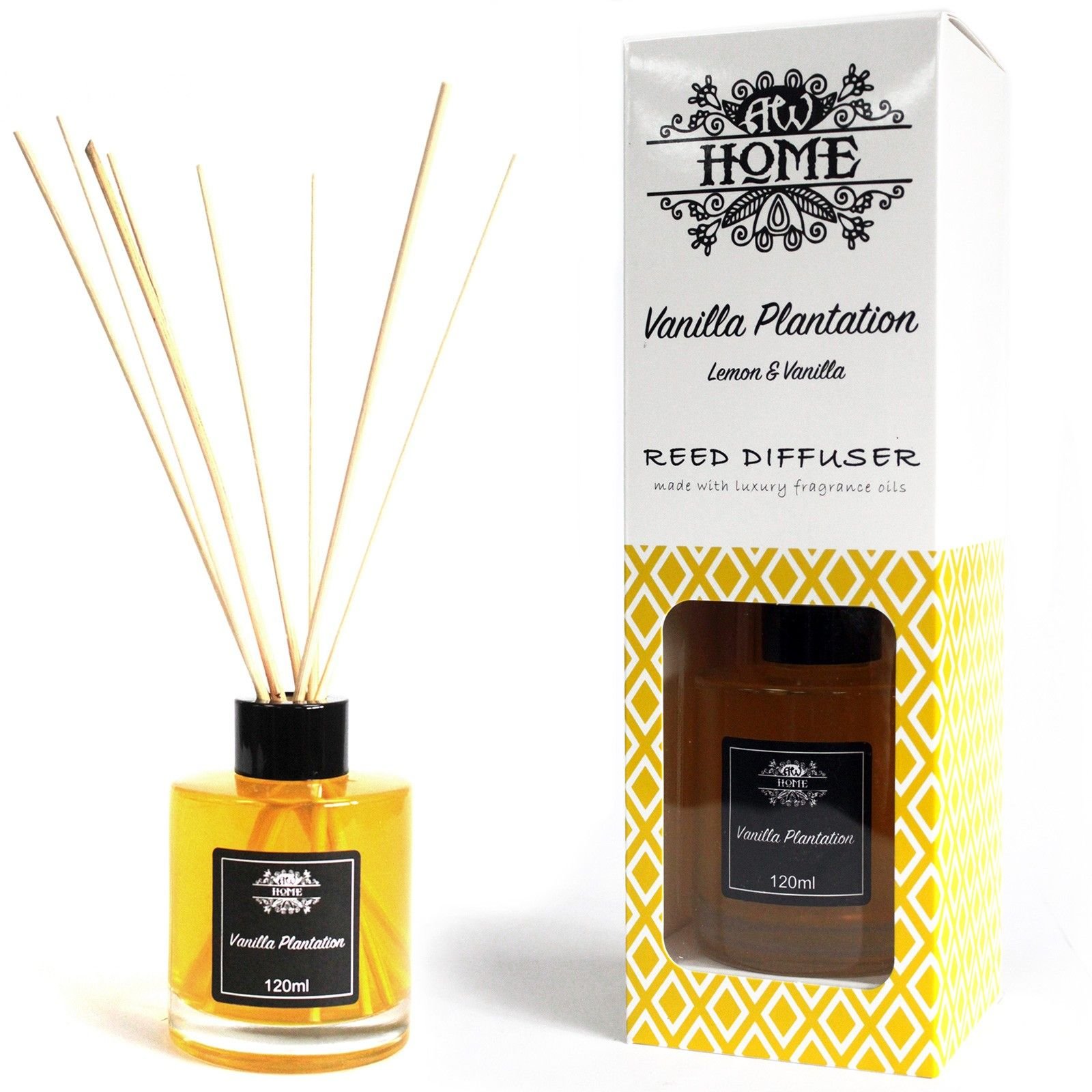 Nendrinis difuzorius „Vanilla Plantation“ – švelnios vanilės namų ramybės ritualas, 120 ml